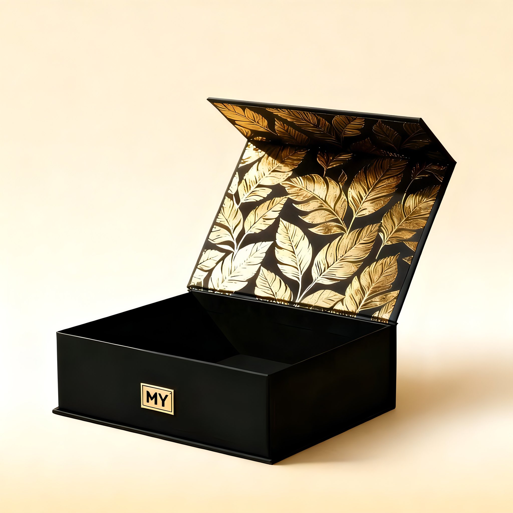 Custom Magnetic Closure Gift Box Eco Friendly Recycled Cardboard Rigid Box Gold Foil UV Coating Matte For Cosmetic Packaging