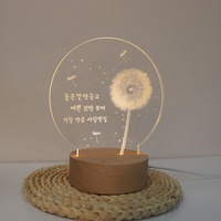 Nouveauté : Lampes 3D en acrylique personnalisables, lampe LED en acrylique sur mesure, lampe de chevet LED à illusion 3D en bois pour la décoration de chambre