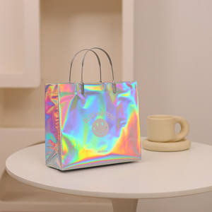 Sac fourre-tout recyclable en PP laminé, imperméable et écologique, pour femmes, grand format, portable, sac cadeau promotionnel - Product Image 4