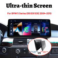 Système Android Auto Carplay sans fil, système Linux, autoradio multimédia 12,3 pouces pour BMW Série 5 E60 E61 E62 E63 2004-2010, navigation GPS