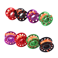 Bobine de ligne de pêche sous-marine, bobine de ligne en alliage d'aluminium, 15 mètres 30 mètres avec double hameçon, plusieurs couleurs disponibles