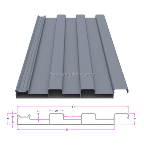 Tuile de toiture en aluminium écologique isolée en PU - Imperméable, isolation thermique et acoustique, résistante au feu pour utilisation en chambre froide extérieure, entrepôt - Product Image 5