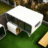 Cabine de luxe en conteneur Apple avec salle de bain et chambre à coucher, design moderne, panneau sandwich étanche