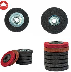 Grit60-180 <strong>Non-Woven</strong> <strong>Polishing</strong> Disc 100*100*10mm Black Red Customized OEM Nylon Grinding <strong>Wheel</strong> for Rust Removal - Product Image 3