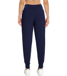 Women's Bamboo Fiber Loose Harem <b>Pants</b> Solid Color Elastic Waist Casual Sleepwear Home Wear Comfortable Ankle-Length <b>Pants</b> - Product Image 2