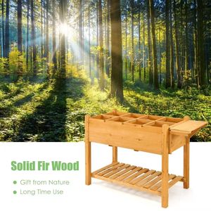 Boîte de jardinière de lit de jardin surélevée en <span class=keywords><strong>bois</strong></span> avec pieds support de lit de culture de légumes en <span class=keywords><strong>bois</strong></span> jardinière de jardin pour l'extérieur - Product Image 6