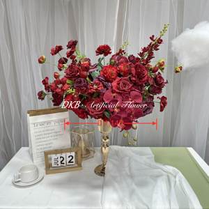 DKB Luxury <strong>Wedding</strong> Flower Ball <strong>Decoration</strong> Red Rose Silk <strong>Wedding</strong> Centerpieces and Table <strong>Decorations</strong> Flower Ball - Product Image 2