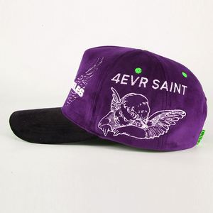 Casquette de camionneur 5 panneaux avec broderie 3D de haute qualité personnalisée en usine Casquette de camionneur en daim avec maille personnalisée - Product Image 1