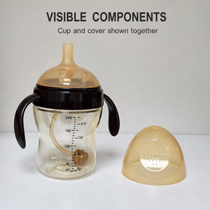 Biberon Yaya PPSU 240ml, petit arc, calibre universel, anti-coliques, tétine à débit variable, sans BPA, 0-12 mois, avec poignée - Product Image 4