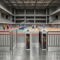 Torniquete Giratorio de Acero Inoxidable 304 con Control de Acceso por RFID, Código QR y Reconocimiento Facial para Estadios y Atracciones Turísticas, OEM, ODM, CE