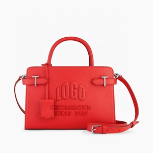 2024 High Quality Customize Handbags Women High End <strong>Italy</strong> Genuine <strong>Leather</strong> Tote Bag Plain Pocketbook Logo Luxury Ladies Handbag - Product Image 4