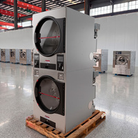Secadora Industrial Apilable de Autoservicio de 460 kg, Operada con Monedas, Tarjetas y Aplicaciones, para Lavandería y Hoteles, 220V/380V, 2 Años de Garantía