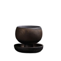 Tasses en céramique vintage en poterie brute artisanale, style japonais, latte art, tasses à thé de l'après-midi pour un usage domestique