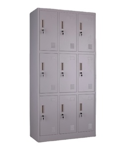 Armoire de rangement métallique moderne à 9 compartiments, démontable, pour atelier, personnel, vestiaire de salle de sport - Prix abordable - Product Image 2