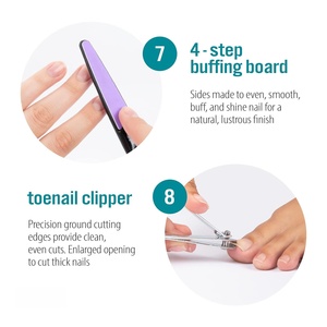 Meilleures ventes : Kit de manucure et pédicure coloré de 13 pièces avec outils de nail art de taille moyenne, en matériau EVA et sac OPP - Product Image 4