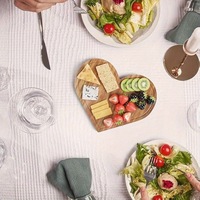 Nuevo Juego de Tablas de Cortar de Madera de Juniper en Forma de Corazón, Tabla de Cortar de Madera, Plato para Servir - Un Gran Regalo para el Día de la Madre