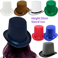 OEM vente en gros Halloween fête danse Performance Lincoln chapeau haut chapeau 20cm magicien accessoires de magie