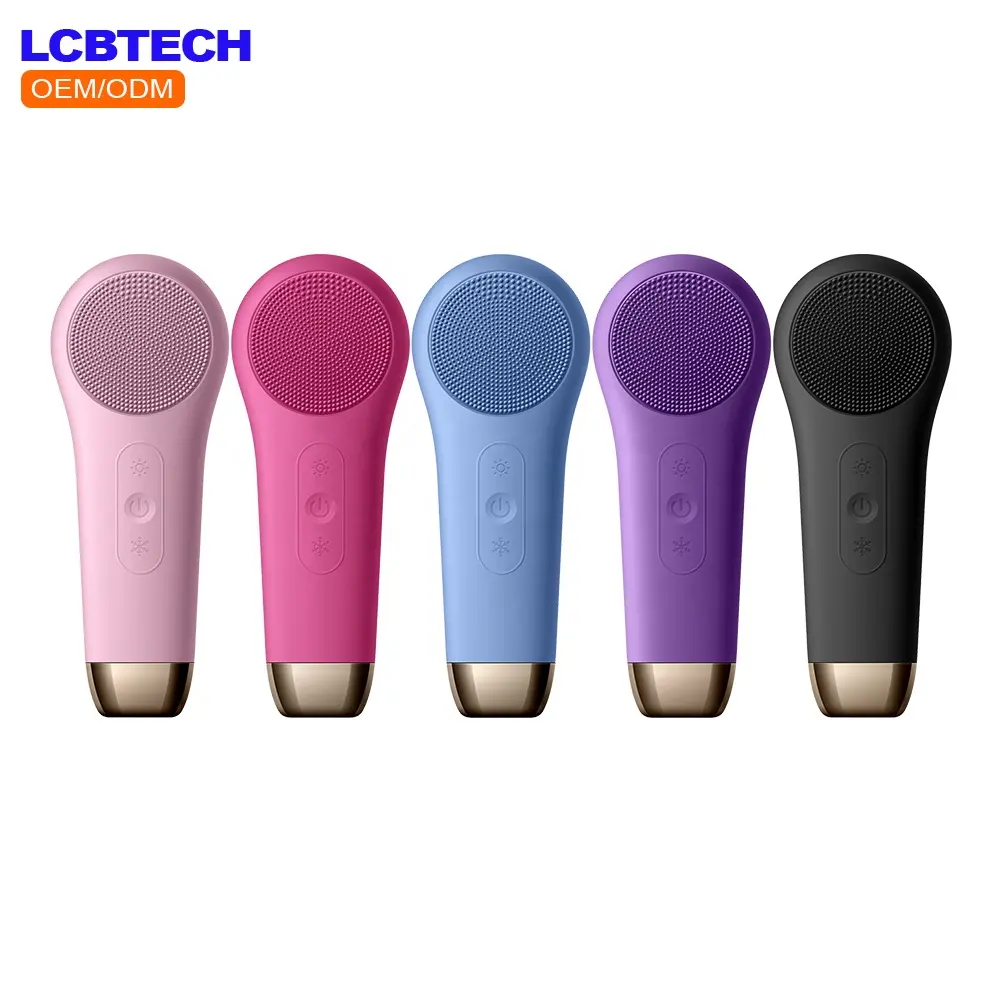 Hot Products Custom Vibration Massage Deep Pore Cleaning Exfoliating Skin Care Face Brush Silicone Electric Face Scrubber