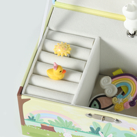 Caja Musical de Papel con Manivela Giratoria, Espejo e Impresión UV, Caja de Regalo Personalizada de Lujo Ecológica para Pascua, Navidad, San Valentín