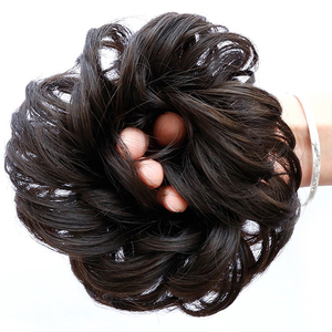 Facile à porter coiffure chignon femmes cercle <span class=keywords><strong>cheveux</strong></span> chignon vraies perruques d'extension de <span class=keywords><strong>cheveux</strong></span> humains - Product Image 2