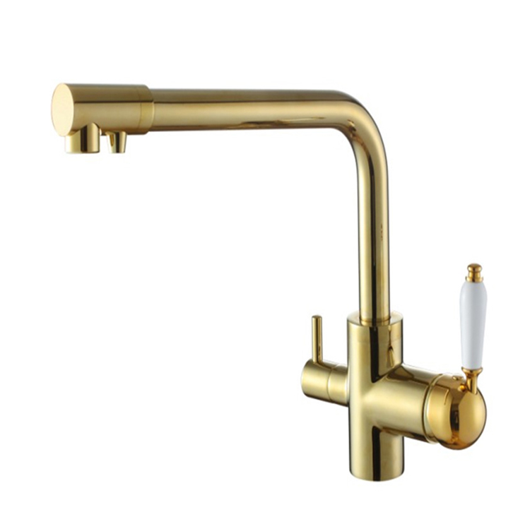 3 Way Water Kitchen Purifier Faucets Luxury Dual Handles Kitchen Sink Faucet Torneira Monocomando