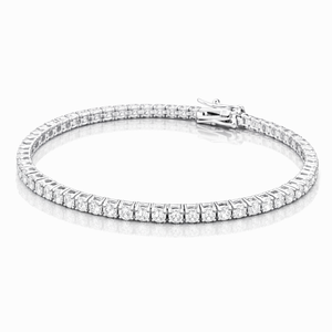 Pulsera de tenis de plata de ley 925 de alta calidad con circonitas cúbicas, clásica, de lujo, unisex, de alto brillo, hipoalergénica, duradera, MOQ bajo, premium - Product Image 1