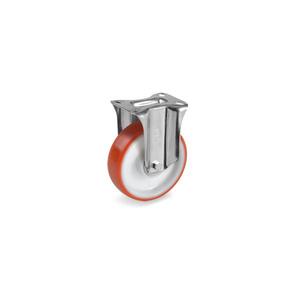 TELLURE ROTA - 604803 Roues d'injection polyuréthane, polyamide 6 centre, support fixe type NL-largeur de roue 35mm, ø 125 mm (Qt - Product Image 1