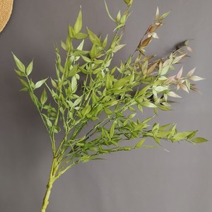 Tiges artificielles de Nandina Domestica, fausses branches de <span class=keywords><strong>bambou</strong></span> céleste, feuillage artificiel pour arrangements floraux de mariage et de maison - Product Image 1