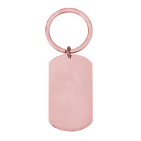 Porte-clés pendentif en acier inoxydable noir style militaire personnalisable, non décolorant, en promotion