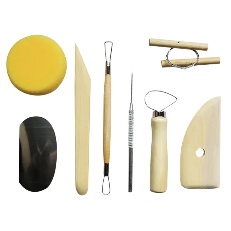 Xin Bowen Art Clay Tool Kit 8 Pcs Poterie Sculpting Modeling Clay Tools Set Polymer Clay Tools