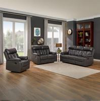 Fauteuil inclinable manuel HOMERS, fauteuil inclinable, canapé simple avec massage, chaleur et soutien lombaire pour les salons