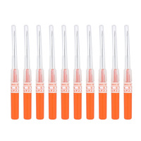 Kit de cathéters perforants creux en acier inoxydable 14G 16G 18G 20G 22G 24G pour piercing nombril, nez et art corporel
