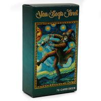Jeu de tarot personnalisé OEM à coins carrés, emballage plat, avec design noir sorcière, cartes d'oracle d'affirmation personnalisées