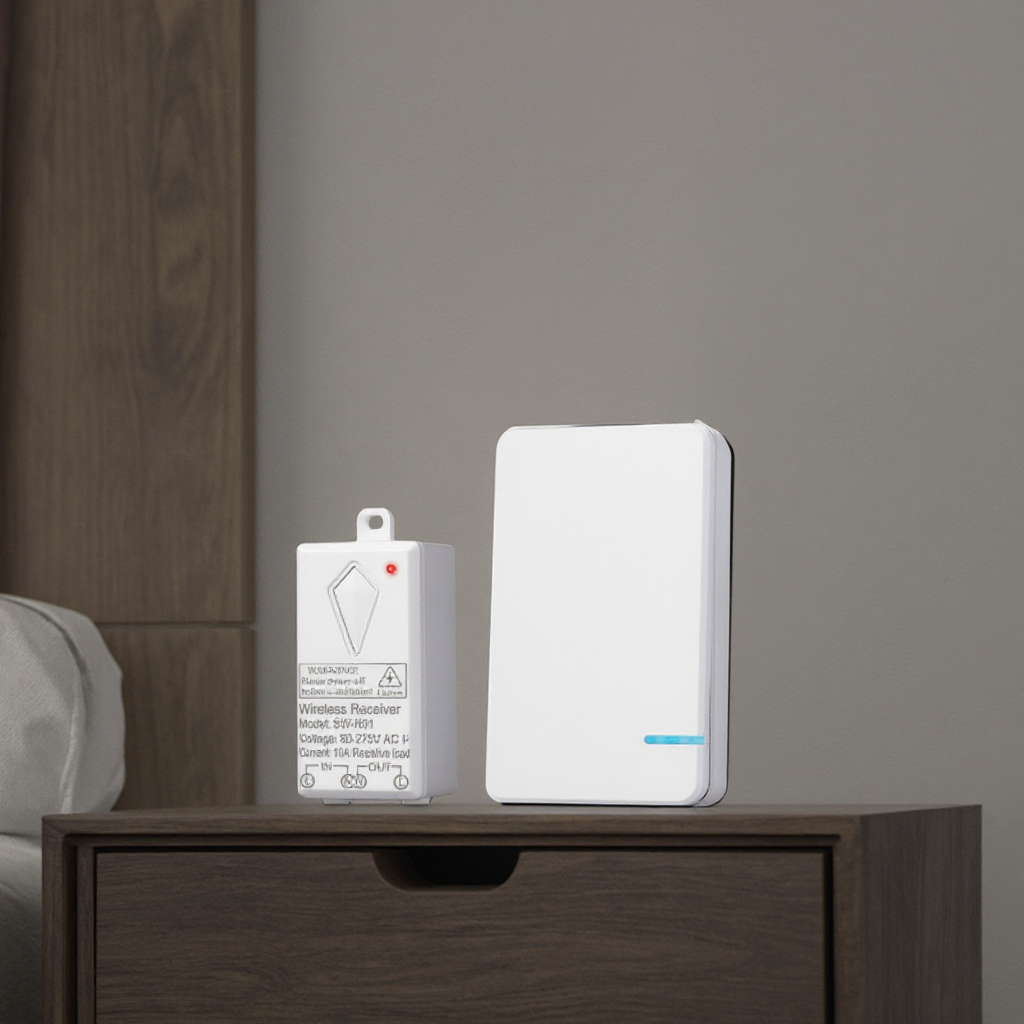 Wireless LED Remote Light Switch Kit RF433 600FT Range IP66 Rated 10A Wall for Home & Office Staircase Ceiling Lamp