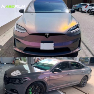 Vinilo Adhesivo <span class=keywords><strong>para</strong></span> Automóviles con Efecto Diamante, Color Gris Estrellado Cambiante, PVC de 1.52*17m, <span class=keywords><strong>para</strong></span> Decoración de Carrocería - Product Image 4