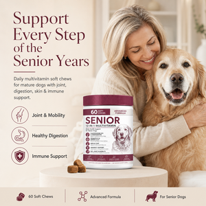 Golosinas Vitamínicas para <span class=keywords><strong>Perros</strong></span> Mayores al por Mayor, Fórmula 12 en 1 con Complejo B, Vitamina E, D3 y Zinc para la Vitalidad, Luminosidad, Piel y Pelaje en la Edad Madura - Product Image 2