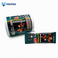 Rouleau de film plastique métallisé imprimé en héliogravure pour l'emballage de sachets de bonbons aux cacahuètes, de chocolat et de snacks