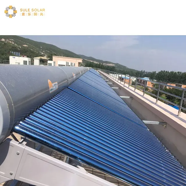 Yüksek kaliteli tahliye tüpü güneş termal cam tüp basınç endüstriyel güneş enerjili su ısıtıcı