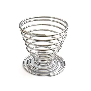Wire Spring Ball High Quality Spring Wire Tray Egg Cup Boiled Eggs Holder Stand Storage Stainless Steel Wire Mixing Ball Whisk Spring