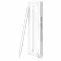Pena Stylus untuk iPad Pro 11 12.9 Air 4 5 Mini 6 dengan Penolakan Sentuhan Telapak Tangan Sensitivitas Kemiringan Bluetooth Magnetik Tipe-C Putih