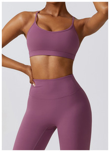 Personalizzare le <span class=keywords><strong>donne</strong></span> che si allenano in <span class=keywords><strong>palestra</strong></span> svuotano il reggiseno sportivo senza schienale Yoga con Cross Back - Product Image 3