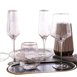 Hammered Crystal Wine Glass 301-400ml Lead Free For Cocktail Party - Product Image 5