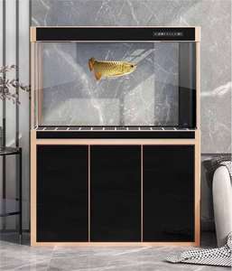 حوض أسماك مخصص من <span class=keywords><strong>Minjiang</strong></span> مكون من غرفة معيشة وزجاج أبيض فائق للتنقية من الأسماك في أسفل حوض Jinlong لا يُغلق عند تغيير الماء - Product Image 4