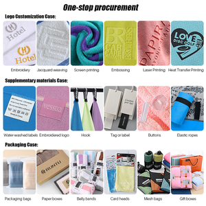 Customized Logo Luxury Comfortable Textured <strong>Hand</strong> Face Floor Jacquard Cotton <strong>Towel</strong> Set - Product Image 5