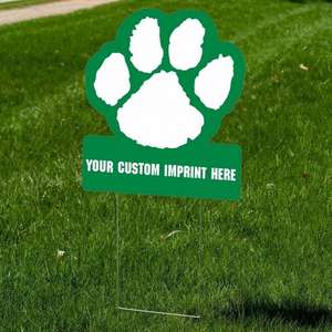 Letrero de Jardín Personalizado con Logotipo, Impermeable, con Forma de Pata, de Vinilo Corrugado, Recortado (23 1/2"x23 1/2") - Product Image 4