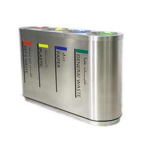 <span class=keywords><strong>Poubelle</strong></span> <span class=keywords><strong>de</strong></span> <span class=keywords><strong>tri</strong></span> des déchets extérieure à 4 <span class=keywords><strong>compartiments</strong></span>, station <span class=keywords><strong>de</strong></span> recyclage commerciale, <span class=keywords><strong>poubelle</strong></span> publique en acier, <span class=keywords><strong>poubelle</strong></span> en métal pour centre commercial - Product Image 5