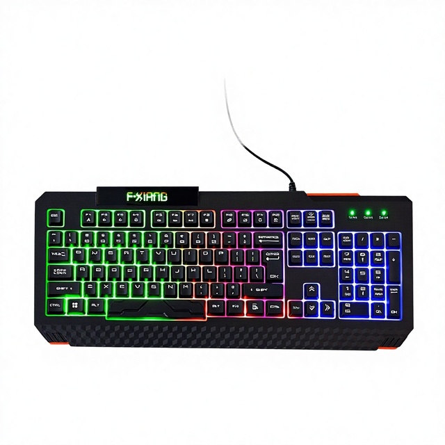 High- Mechanical-Feel Illuminated Wired Standard Keyboard E-Sports Gaming Office Desktop Laptop USB External
