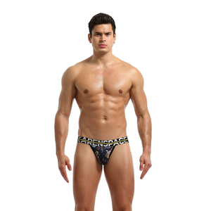 Popular Promotional Open Back Custom Printed Pattern High Quality <strong>Mens</strong> <strong>Thong</strong> Brief - Product Image 1