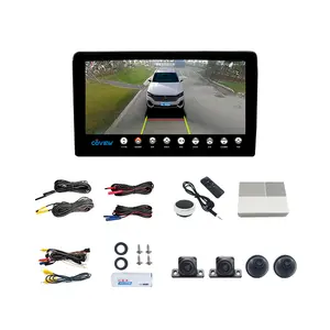 10 Full touch screen dash cams Android rearview mirror 4 cameras Panoramic  DVR