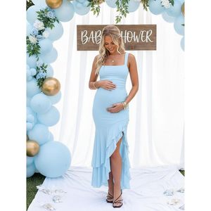 Abito da Cocktail Elegante da Donna, Scollo Quadrato, Silhouette a Sirena, in Chiffon, Asimmetrico, Lungo Abito da Sera - Product Image 4